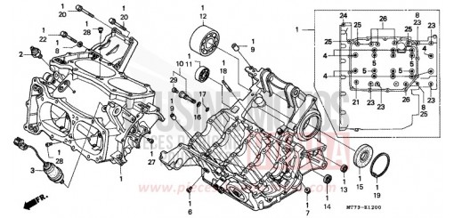 CRANKCASE SET NR750N de 1992